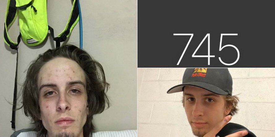 Un homme partage des photos avant et 745 jours après avoir arrêté la drogue et sa transformation est spectaculaire