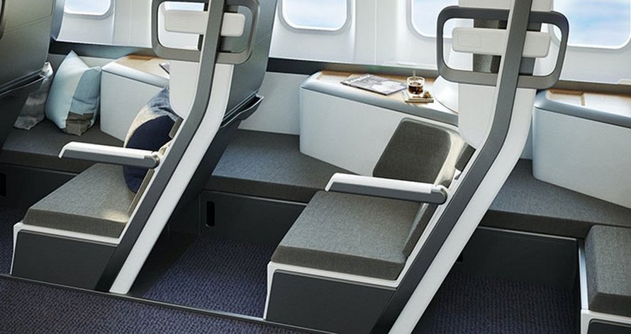 Cette nouvelle conception de sièges d’avion permet aux passagers de la classe économique de se coucher