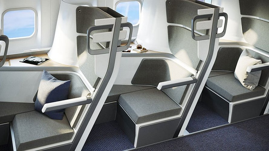 Cette nouvelle conception de sièges d’avion permet aux passagers de la classe économique de se coucher