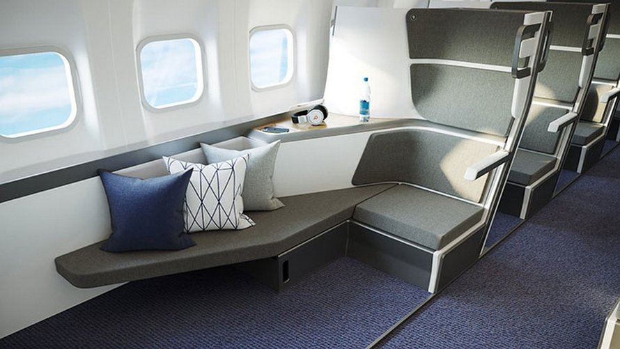Cette nouvelle conception de sièges d’avion permet aux passagers de la classe économique de se coucher