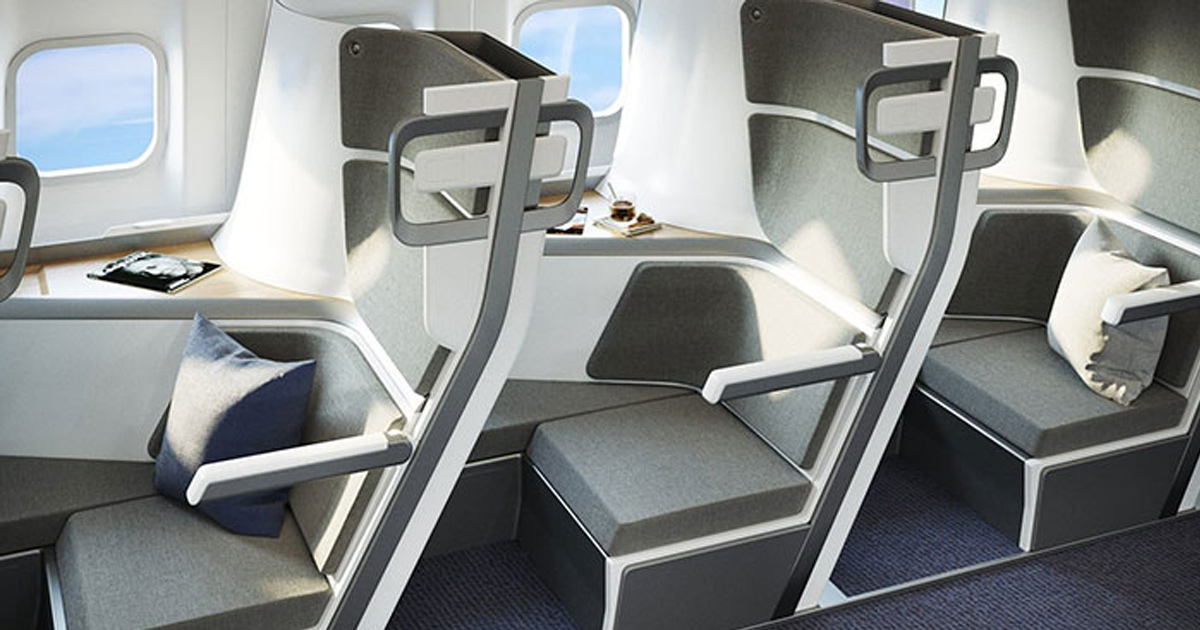 Cette nouvelle conception de sièges d’avion permet aux passagers de la classe économique de se coucher