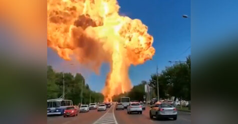 Une énorme explosion dans une station-service secoue Volgograd en Russie