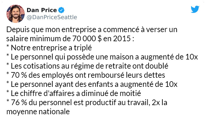 Le PDG qui a réduit son salaire de 1 M$ pour offrir à tous ses employés un salaire minimum de 70 000$ explique comment cela a affecté l’entreprise