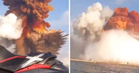 Un pilote de jet ski filme l’explosion de Beyrouth sous un angle différent