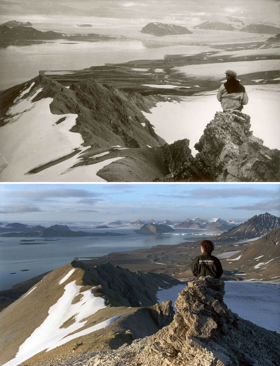 Ces photos troublantes montrent ce que 100 ans de changements climatiques ont fait aux glaciers de l’Arctique