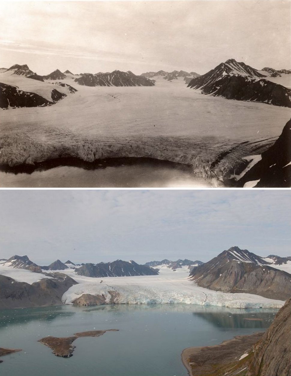 Ces photos troublantes montrent ce que 100 ans de changements climatiques ont fait aux glaciers de l’Arctique
