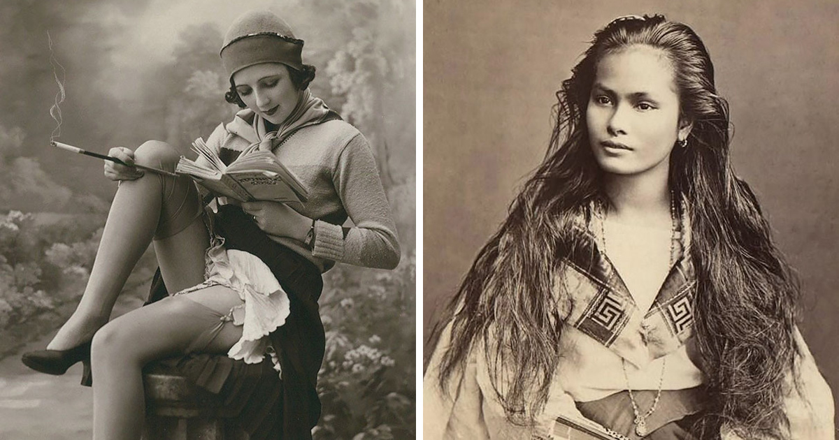 22 femmes photographiées il y a 100 ans pour des cartes postales anciennes de 1900 à 1910