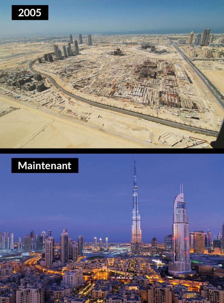 22 photos avant et après qui montrent comment certaines villes célèbres