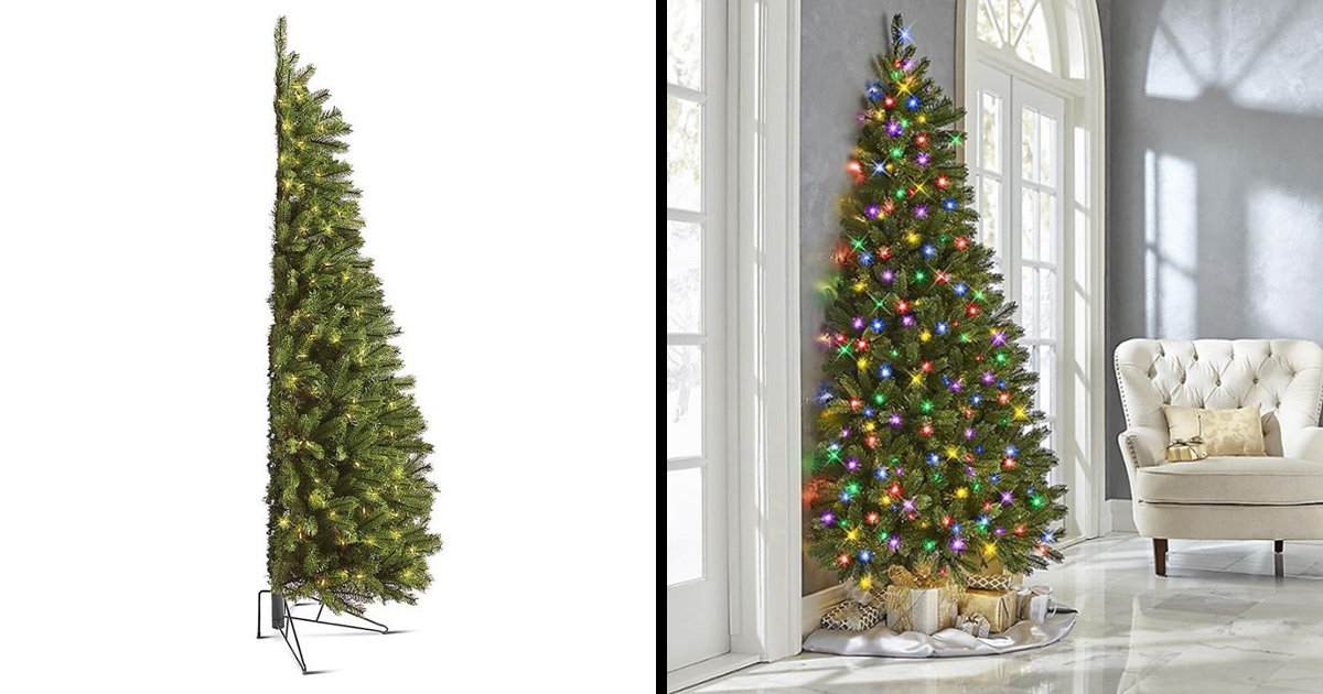 Vous pouvez maintenant acheter un demi-arbre de Noël si vous détestez décorer l’arrière et souhaitez économiser de l’espace