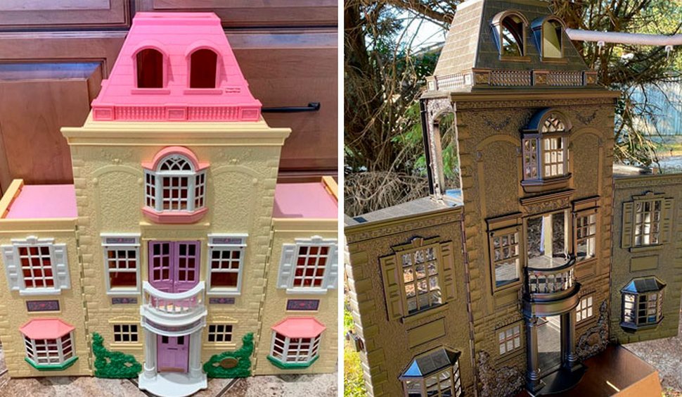 Une mère transforme des maisons de poupée en plastique usagées en maisons hantées