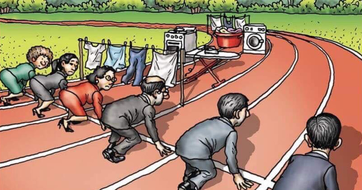 Quelqu’un a partagé une illustration sur les difficultés rencontrées par les femmes au travail et un homme a répondu par sa version révisée
