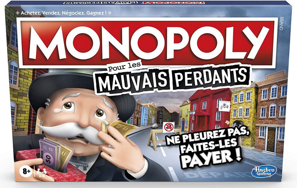 Monopoly pour les mauvais perdants est le cadeau indispensable à offrir à Noël