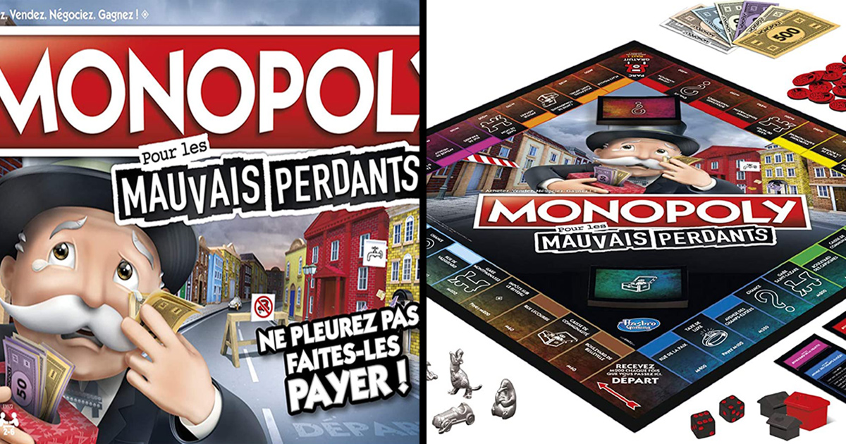 Monopoly pour les mauvais perdants est le cadeau indispensable à offrir à Noël