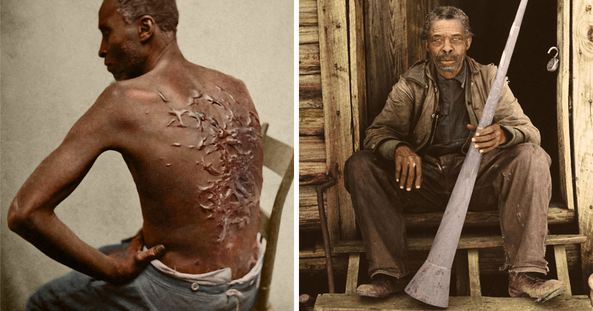 J’ai colorisé 10 photos datant de plus de 160 ans pour montrer les horreurs de la vie des personnes vivant sous esclavage