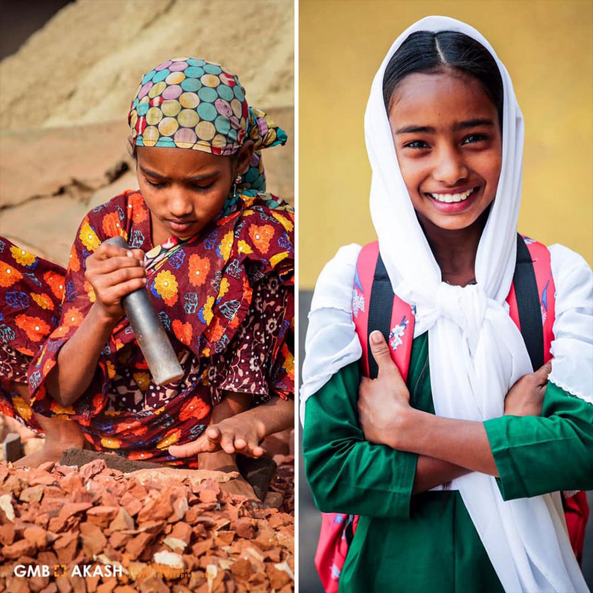 19 photos avant et après qui montrent comment la vie des enfants travailleurs du Bangladesh a changé après que ce photographe a financé leur éducation
