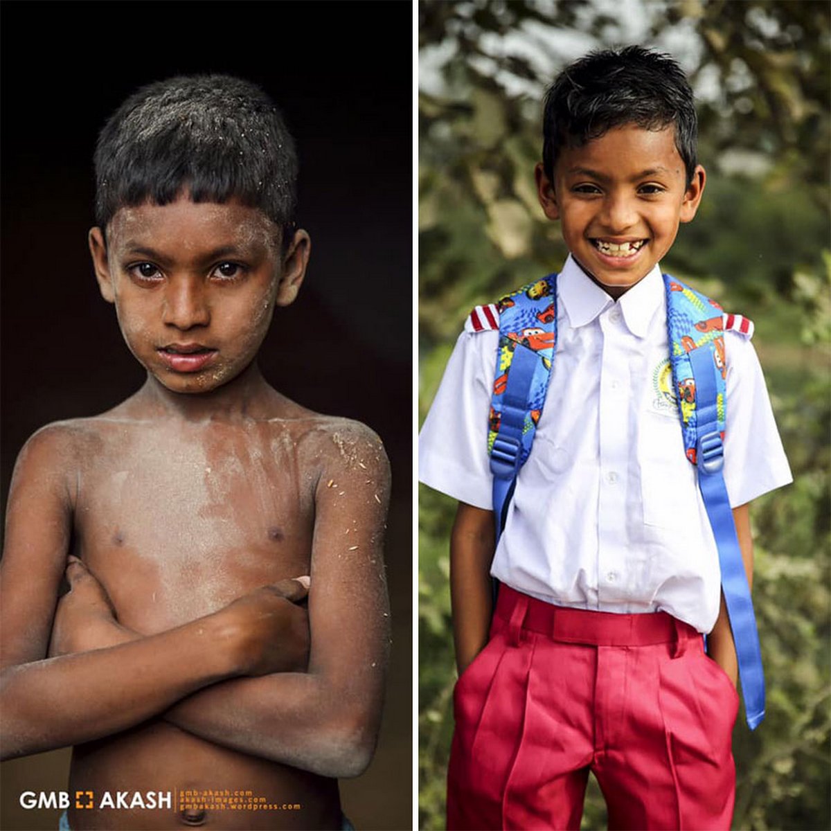 19 photos avant et après qui montrent comment la vie des enfants travailleurs du Bangladesh a changé après que ce photographe a financé leur éducation
