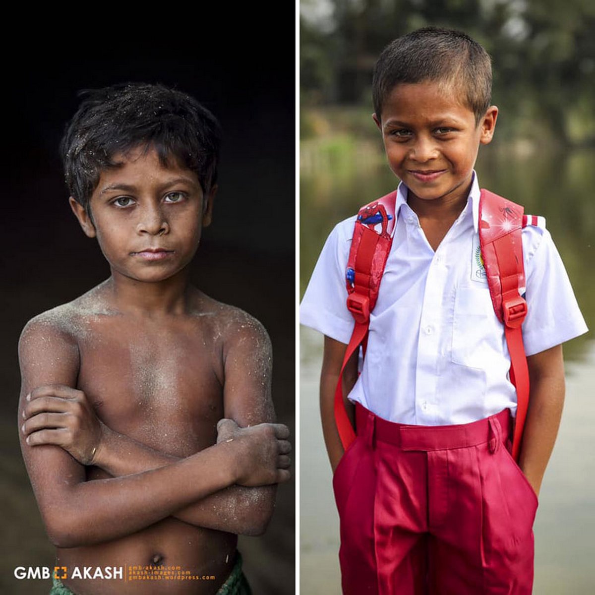 19 photos avant et après qui montrent comment la vie des enfants travailleurs du Bangladesh a changé après que ce photographe a financé leur éducation