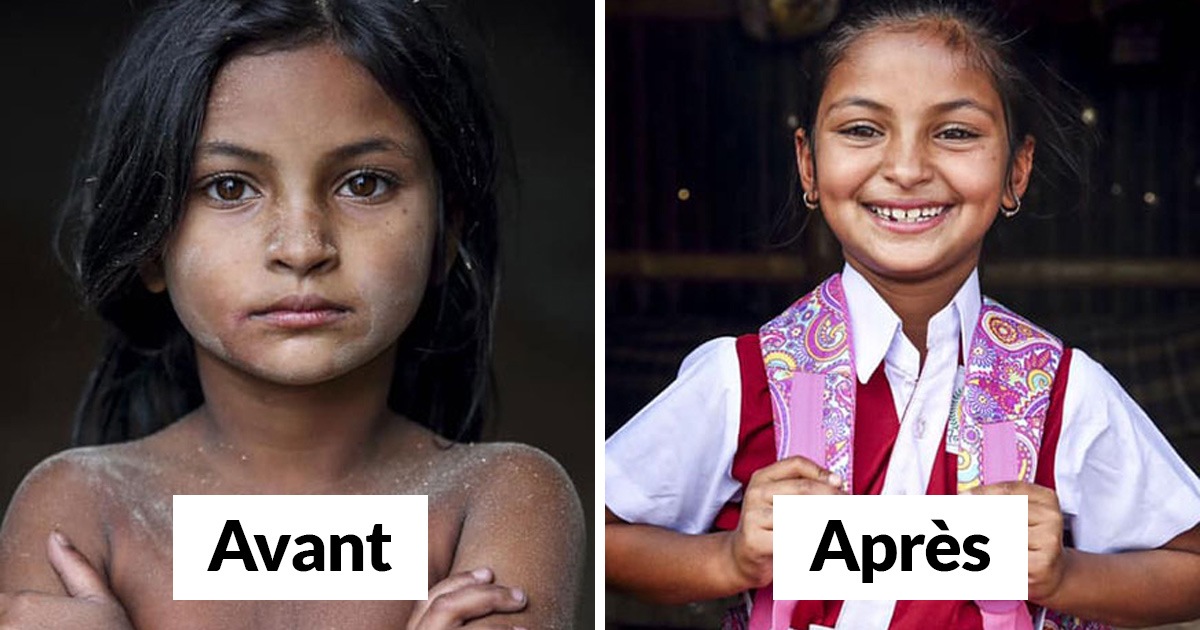 19 photos avant et après qui montrent comment la vie des enfants travailleurs du Bangladesh a changé après que ce photographe a financé leur éducation
