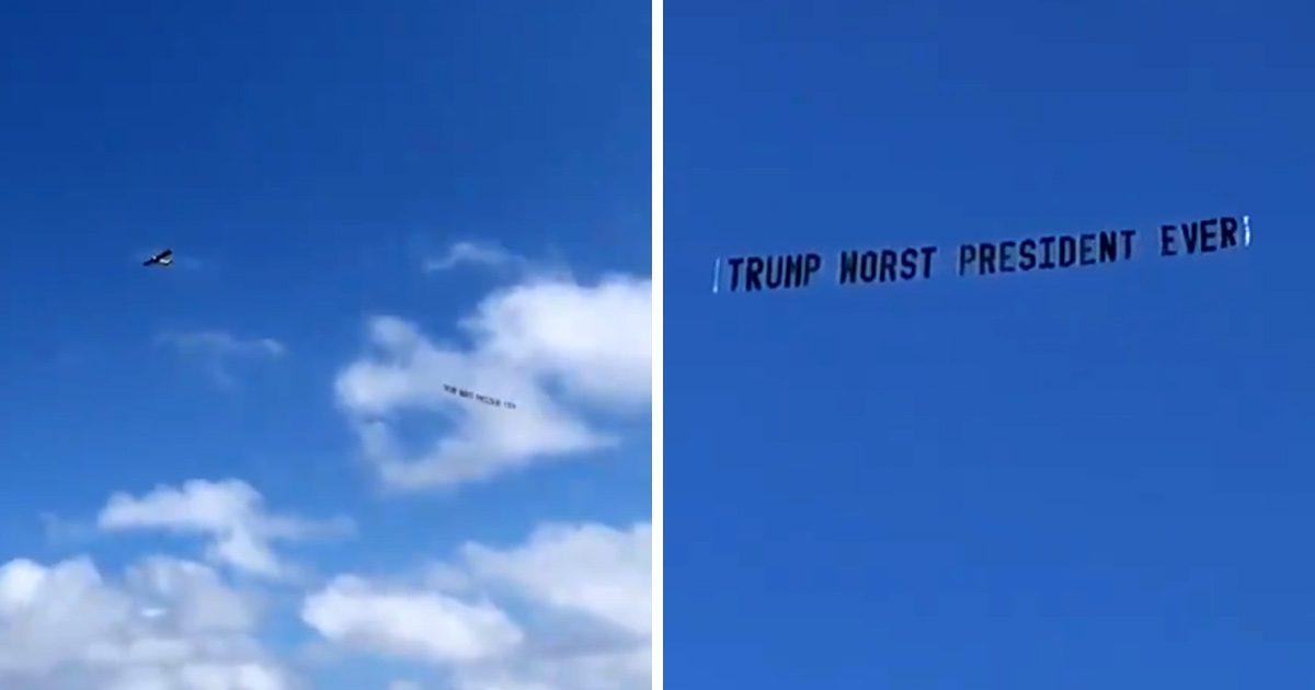 « Pire président de tous les temps » : un avion avec une bannière cinglante vole au-dessus de la maison de Trump en Floride