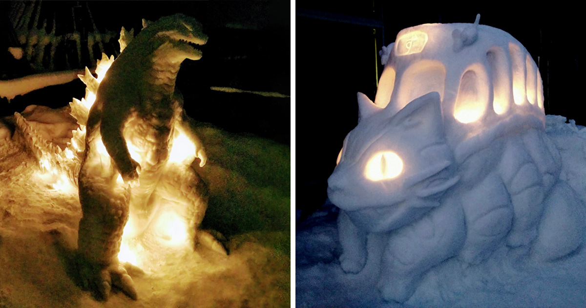 Cet artiste japonais crée des sculptures de neige hallucinantes et voici les 22 plus cool