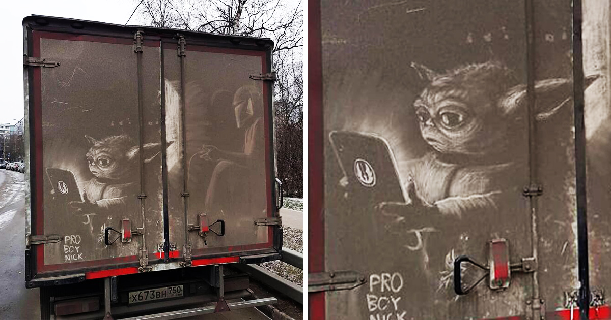 Des propriétaires de camions sales trouvent des dessins incroyables sur leurs véhicules créés par cet artiste