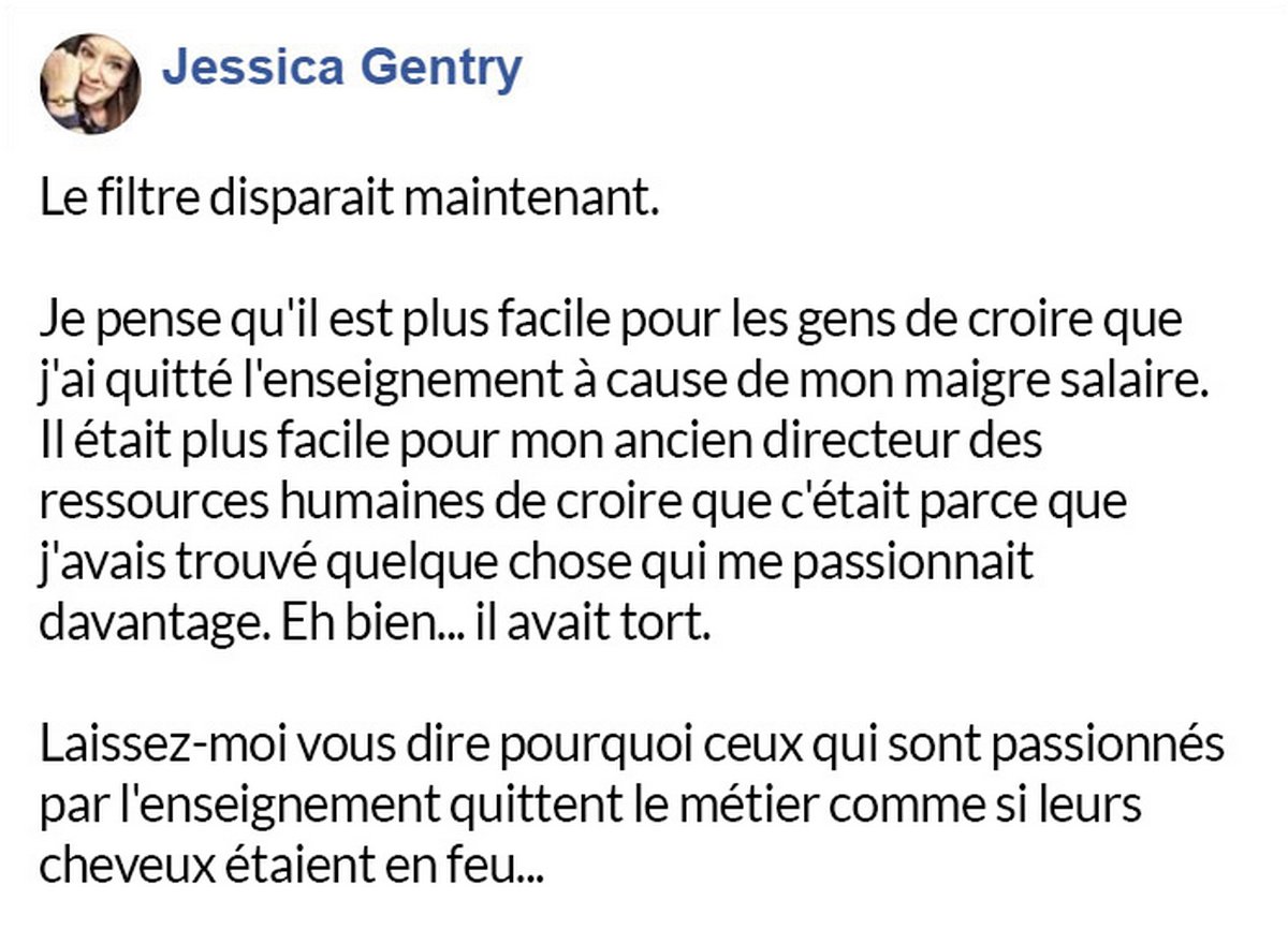 Cette ancienne enseignante de maternelle a énuméré 5 raisons pour lesquelles elle a quitté son emploi et elle a obtenu 263 000 likes