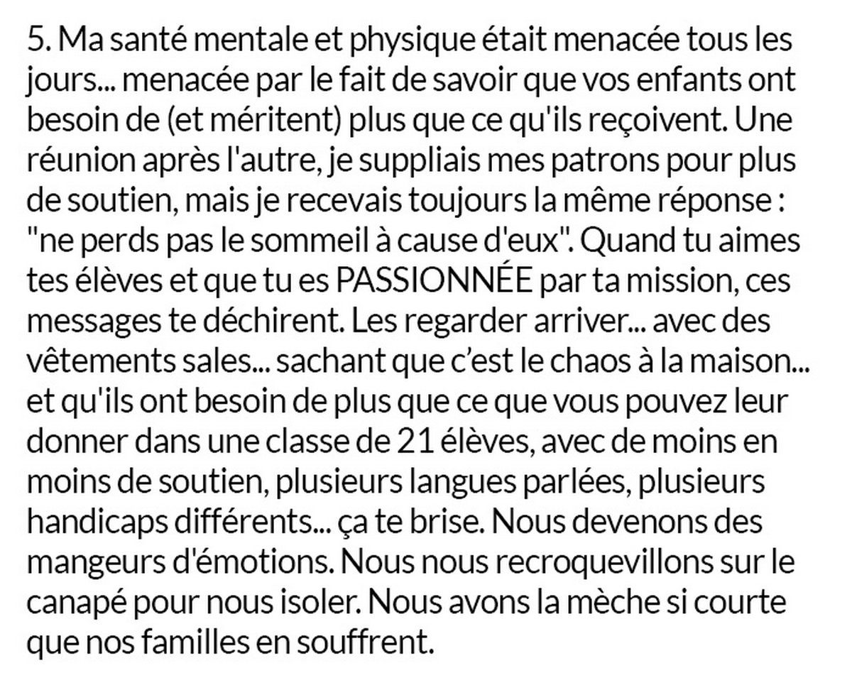 Cette ancienne enseignante de maternelle a énuméré 5 raisons pour lesquelles elle a quitté son emploi et elle a obtenu 263 000 likes