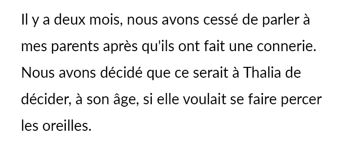 Des grands-parents percent les oreilles d’un bébé à l’insu des parents et sont ensuite furieux de ne plus pouvoir le garder