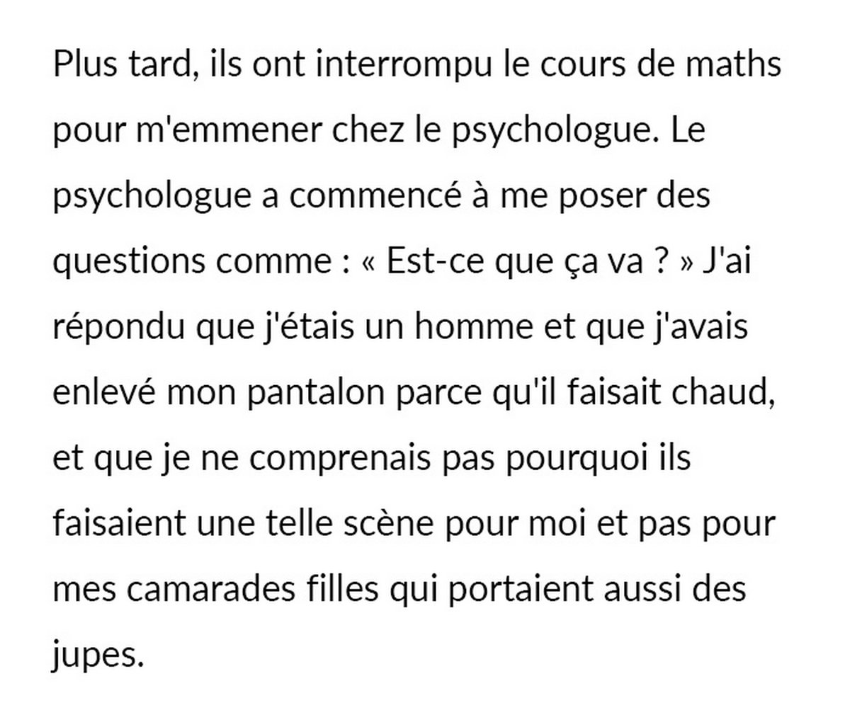 Des enseignants portent des jupes en classe pour protester contre le renvoi d’un élève qui en portait une