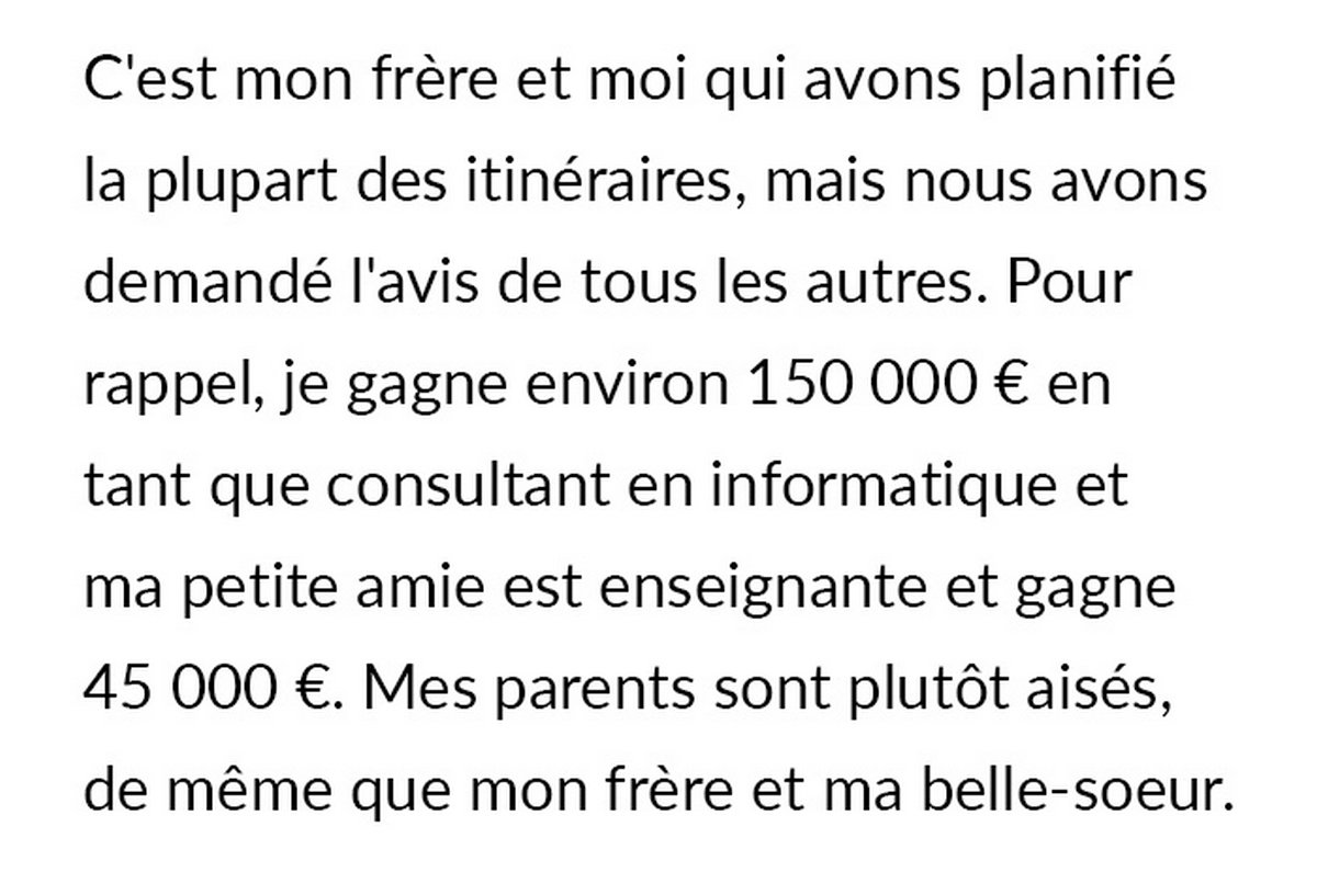 Un homme riche ne réalise pas que sa petite amie ne peut pas se permettre son train de vie luxueux et qu’elle saute des repas en vacances, alors il demande s’il a tort