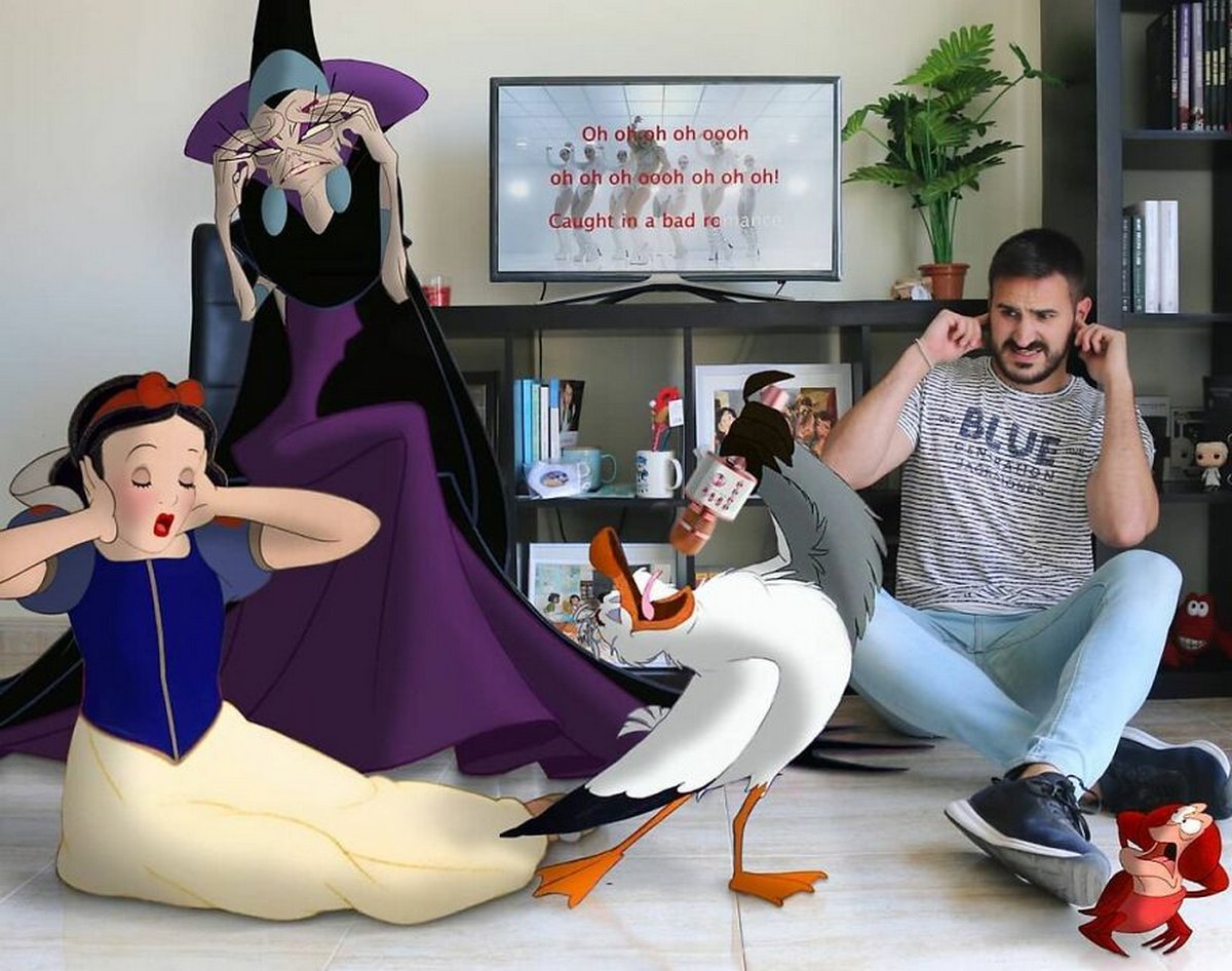 Cet homme continue d’insérer des personnages Disney dans ses photos et on dirait qu’ils s’amusent comme des fous