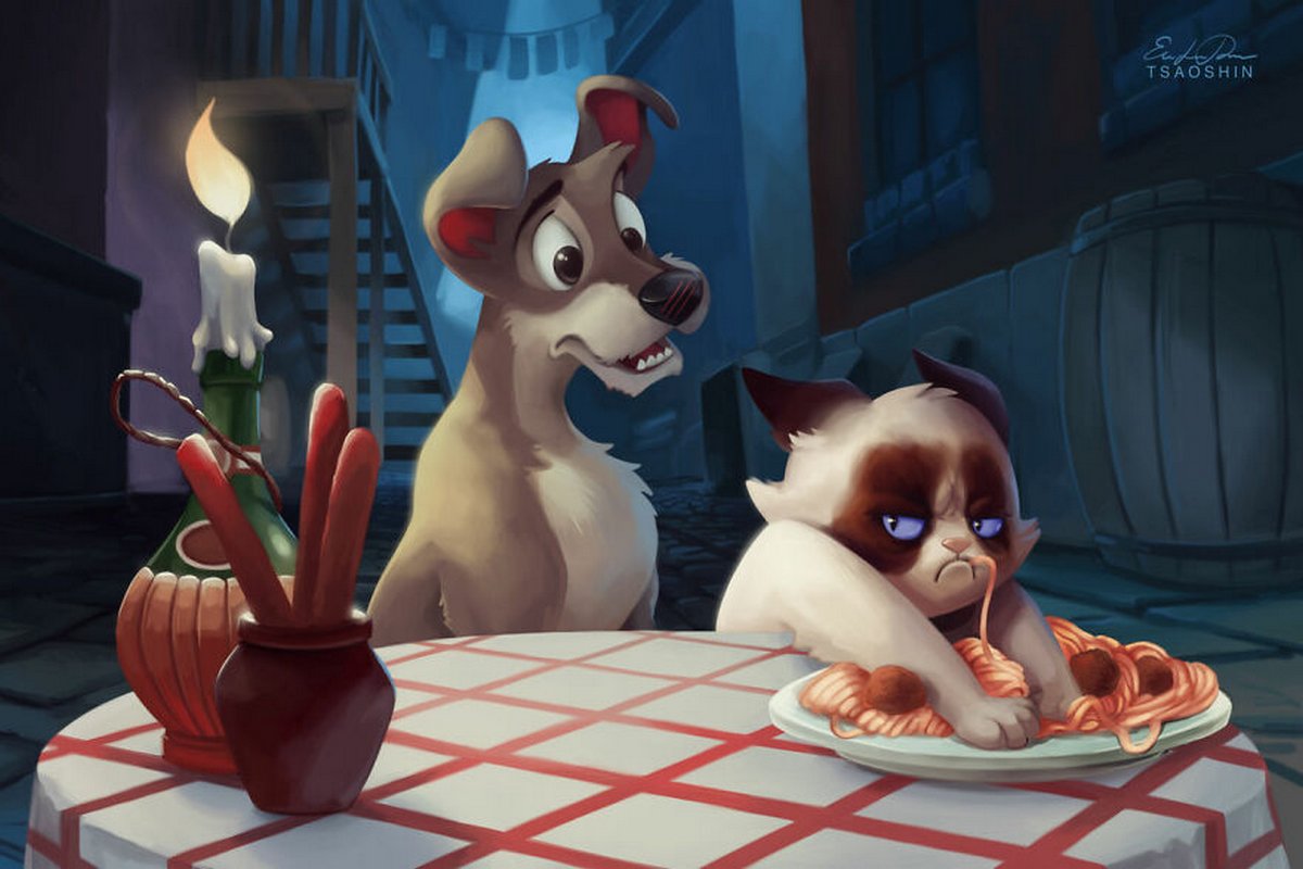 Cet artiste insère le légendaire Grumpy Cat dans des films Disney et le résultat est hilarant