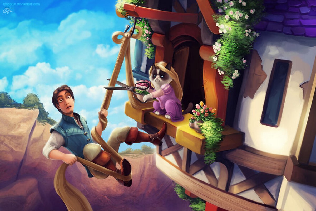 Cet artiste insère le légendaire Grumpy Cat dans des films Disney et le résultat est hilarant