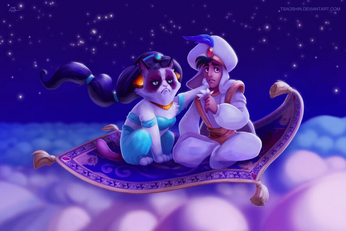 Cet artiste insère le légendaire Grumpy Cat dans des films Disney et le résultat est hilarant