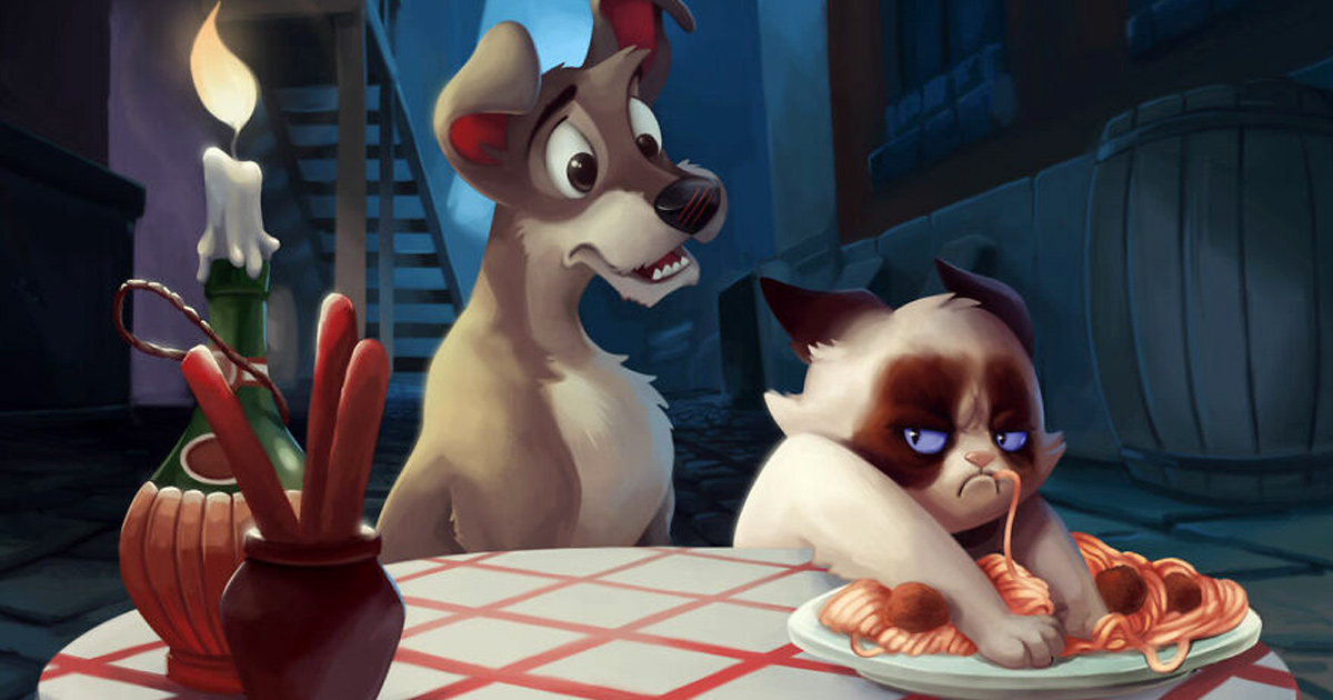 Cet artiste insère le légendaire Grumpy Cat dans des films Disney et le résultat est hilarant