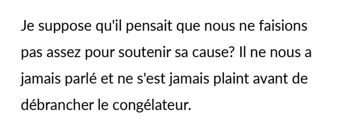 Un père oblige son fils végétarien à se charger de la viande pourrie après qu’il a débranché le congélateur pour faire pourrir leur viande
