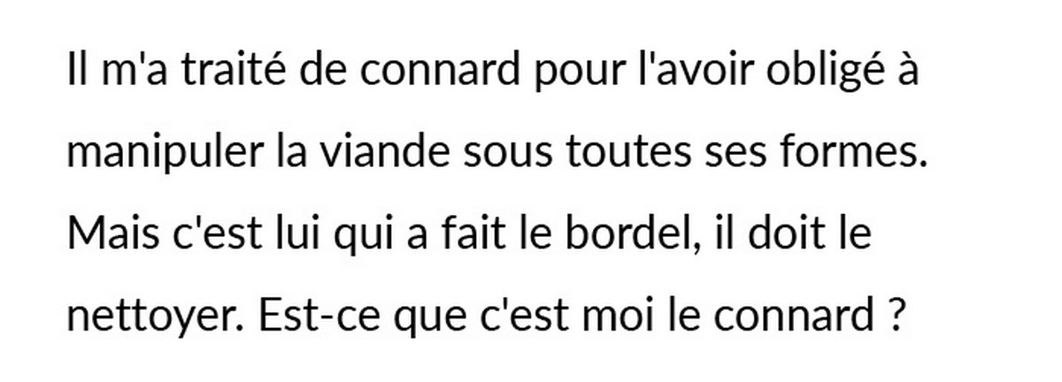 Un père oblige son fils végétarien à se charger de la viande pourrie après qu’il a débranché le congélateur pour faire pourrir leur viande