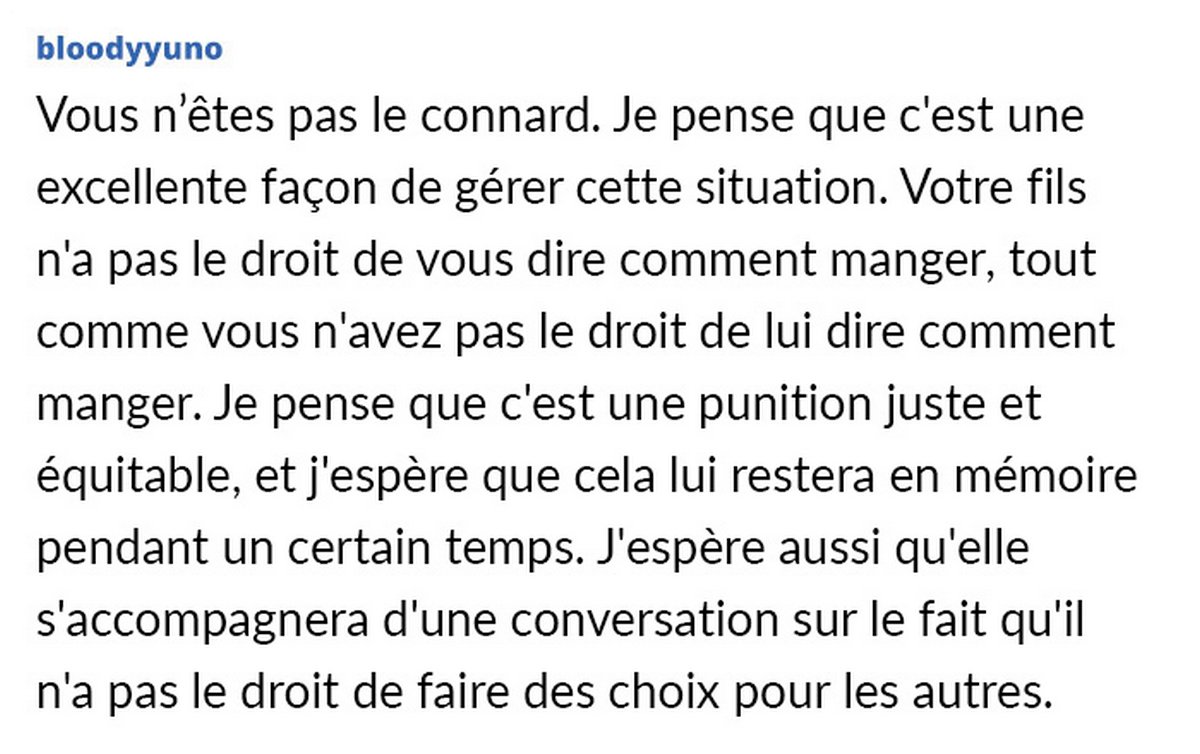 Un père oblige son fils végétarien à se charger de la viande pourrie après qu’il a débranché le congélateur pour faire pourrir leur viande