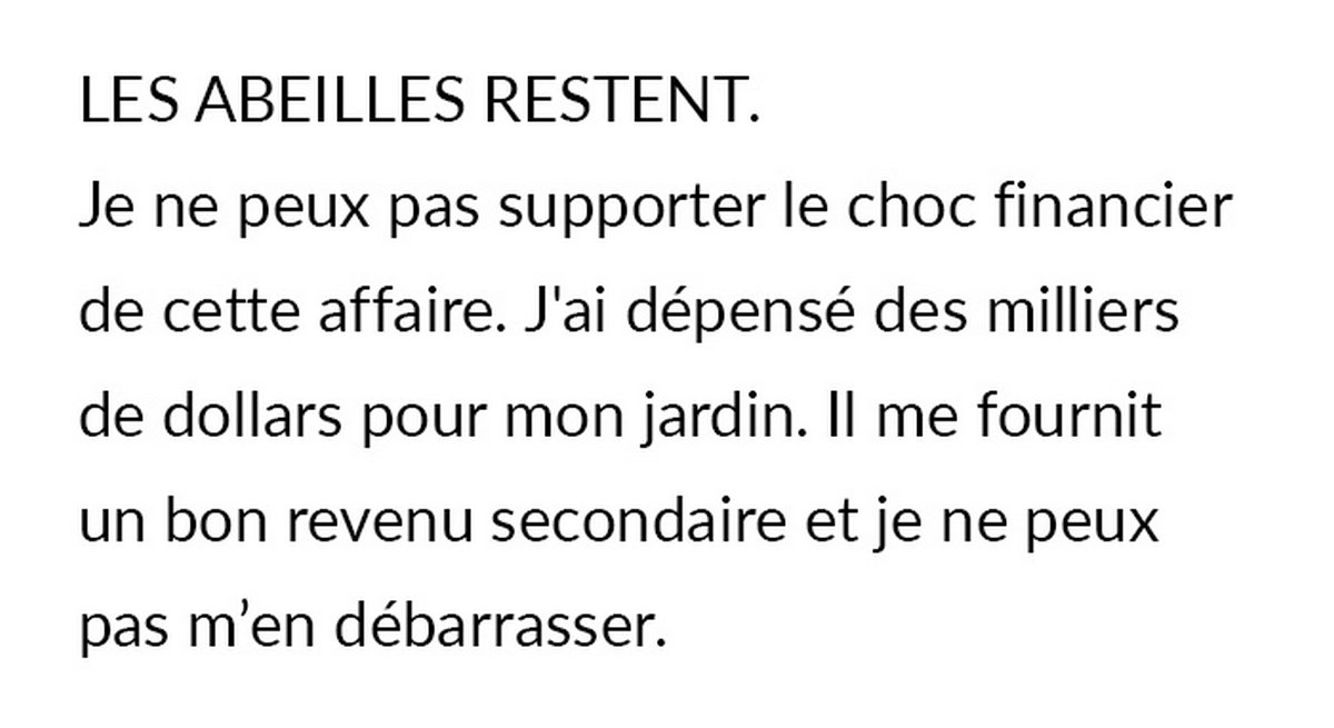 Des voisins s’opposent à un apiculteur qui refuse d’abandonner ses abeilles pour le bien de l’enfant allergique d’un voisin