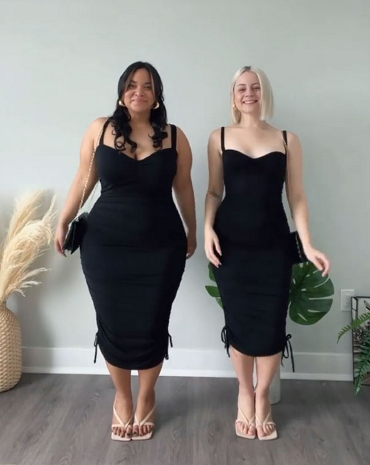 Ces deux amies montrent à quoi ressemble la même tenue sur leurs différents types de corps