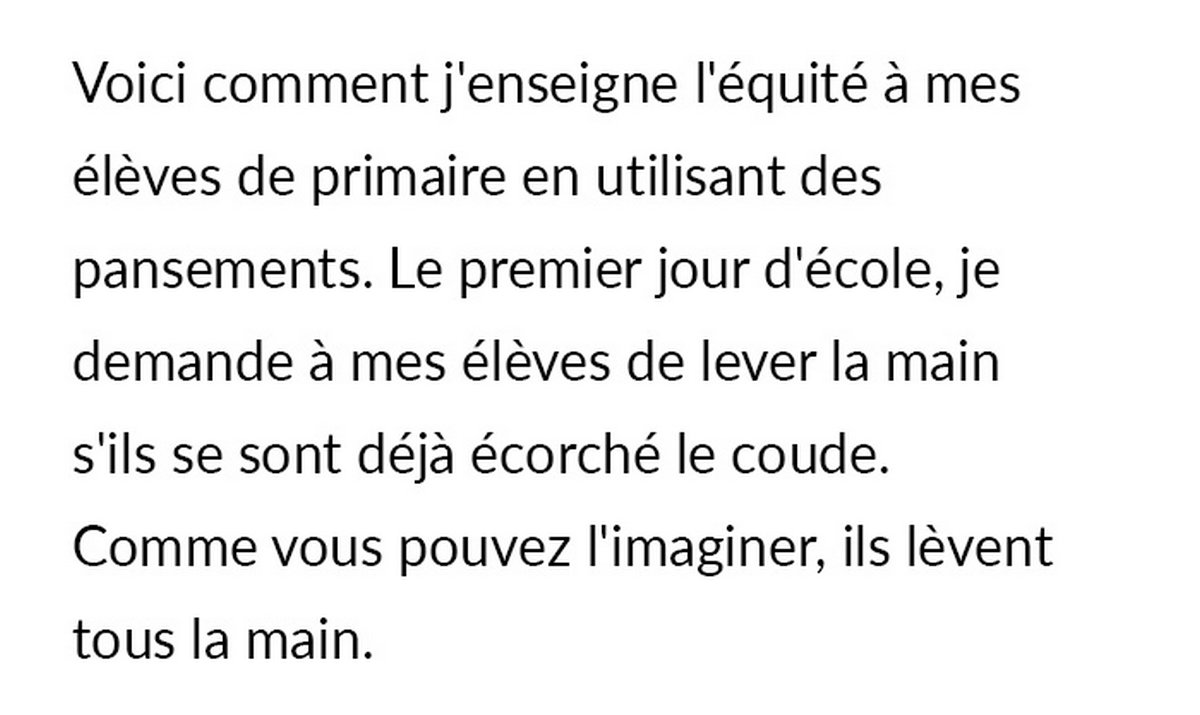 « Tout ce que je dois faire, c’est dire “pansement” et ils comprennent” » : une enseignante explique comment elle enseigne à ses élèves pourquoi ils ne peuvent pas être traités de la même manière