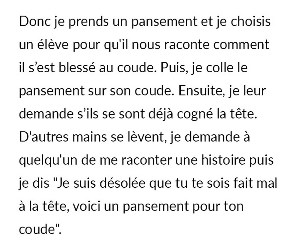 « Tout ce que je dois faire, c’est dire “pansement” et ils comprennent” » : une enseignante explique comment elle enseigne à ses élèves pourquoi ils ne peuvent pas être traités de la même manière