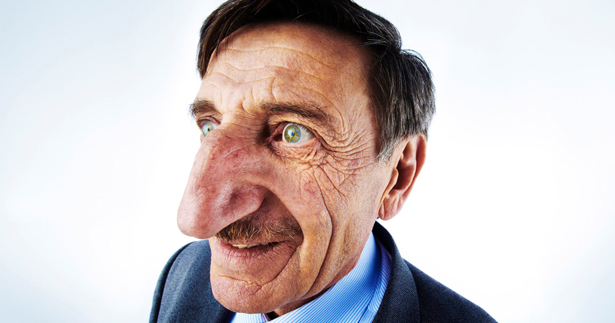 Le Turc Mehmet Özyürek a le nez le plus long du monde sur une personne vivante