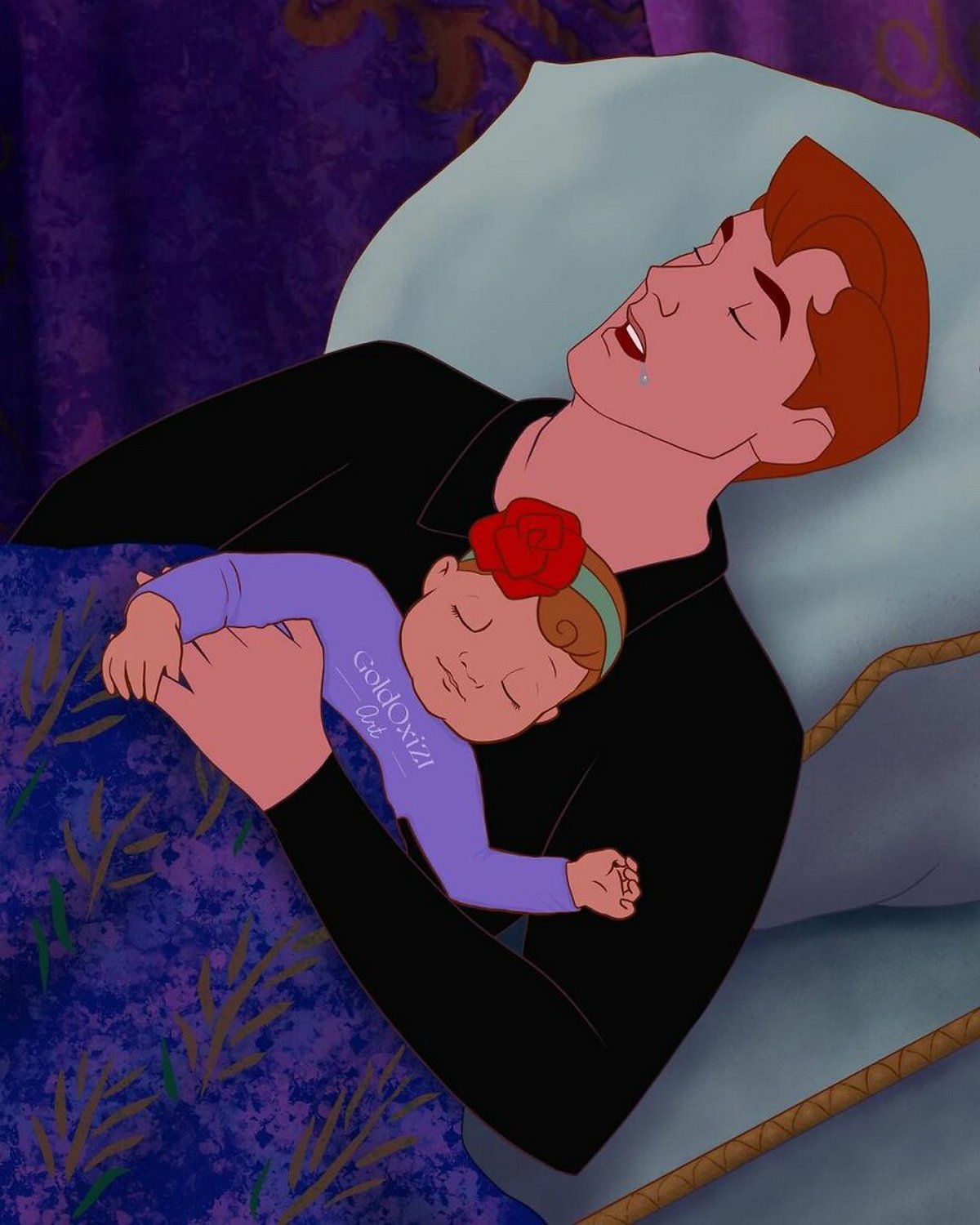 Cette artiste a réinventé 8 princes Disney en tant que pères d’adorables bambins et bébés