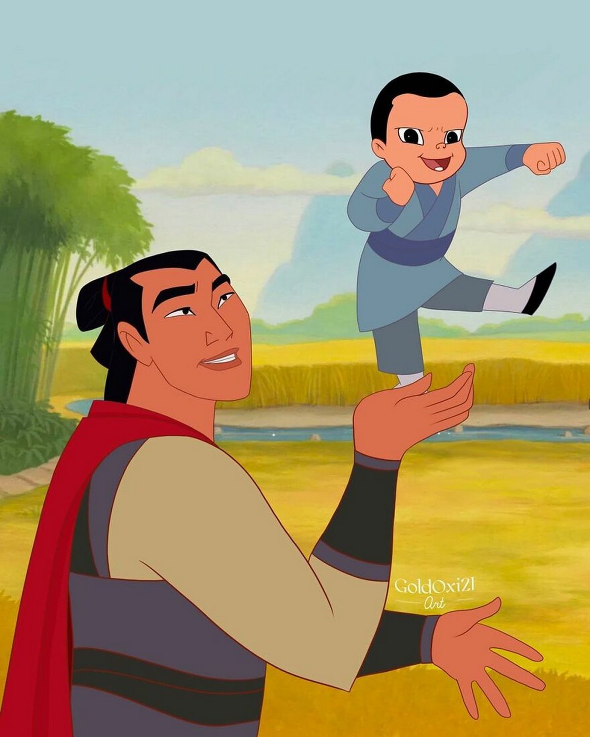 Cette artiste a réinventé 8 princes Disney en tant que pères d’adorables bambins et bébés