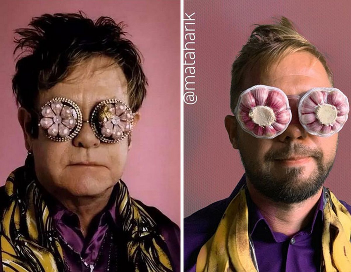 Ce mec a parodié les tenues de célébrités et a publié ces photos drôles sur Instagram