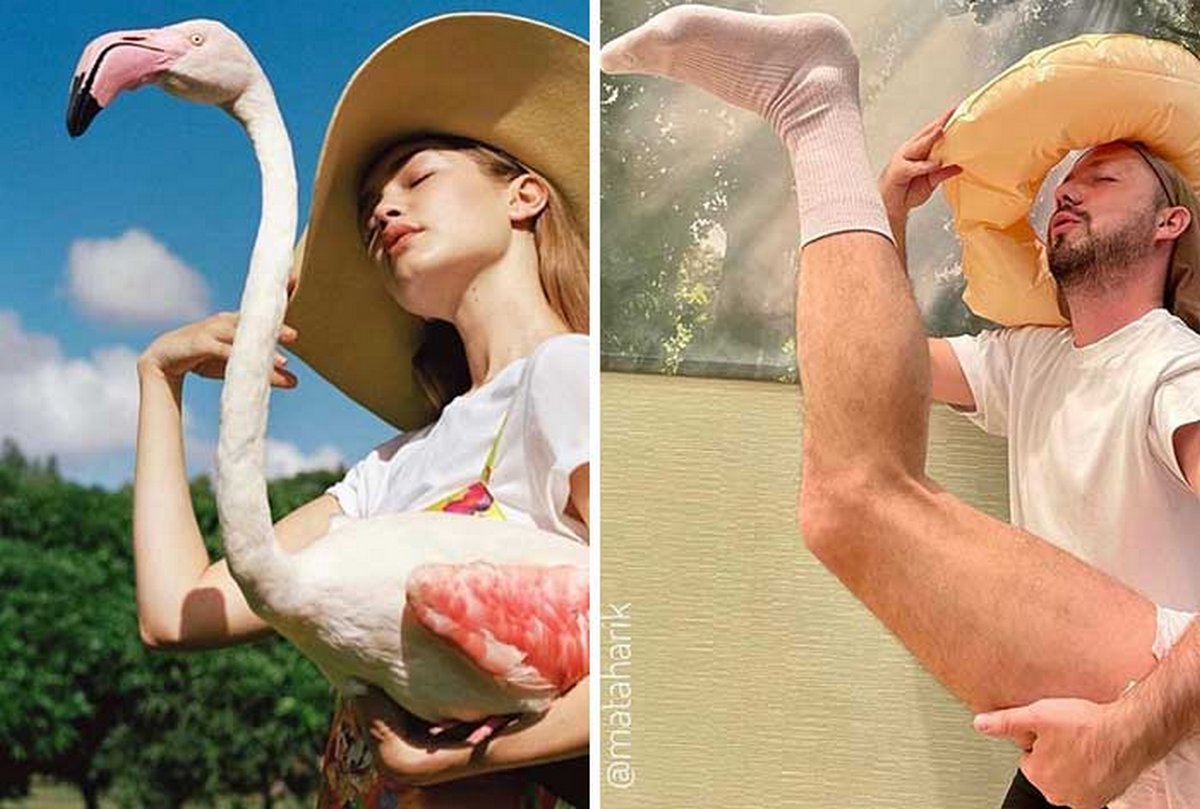 Ce mec a parodié les tenues de célébrités et a publié ces photos drôles sur Instagram