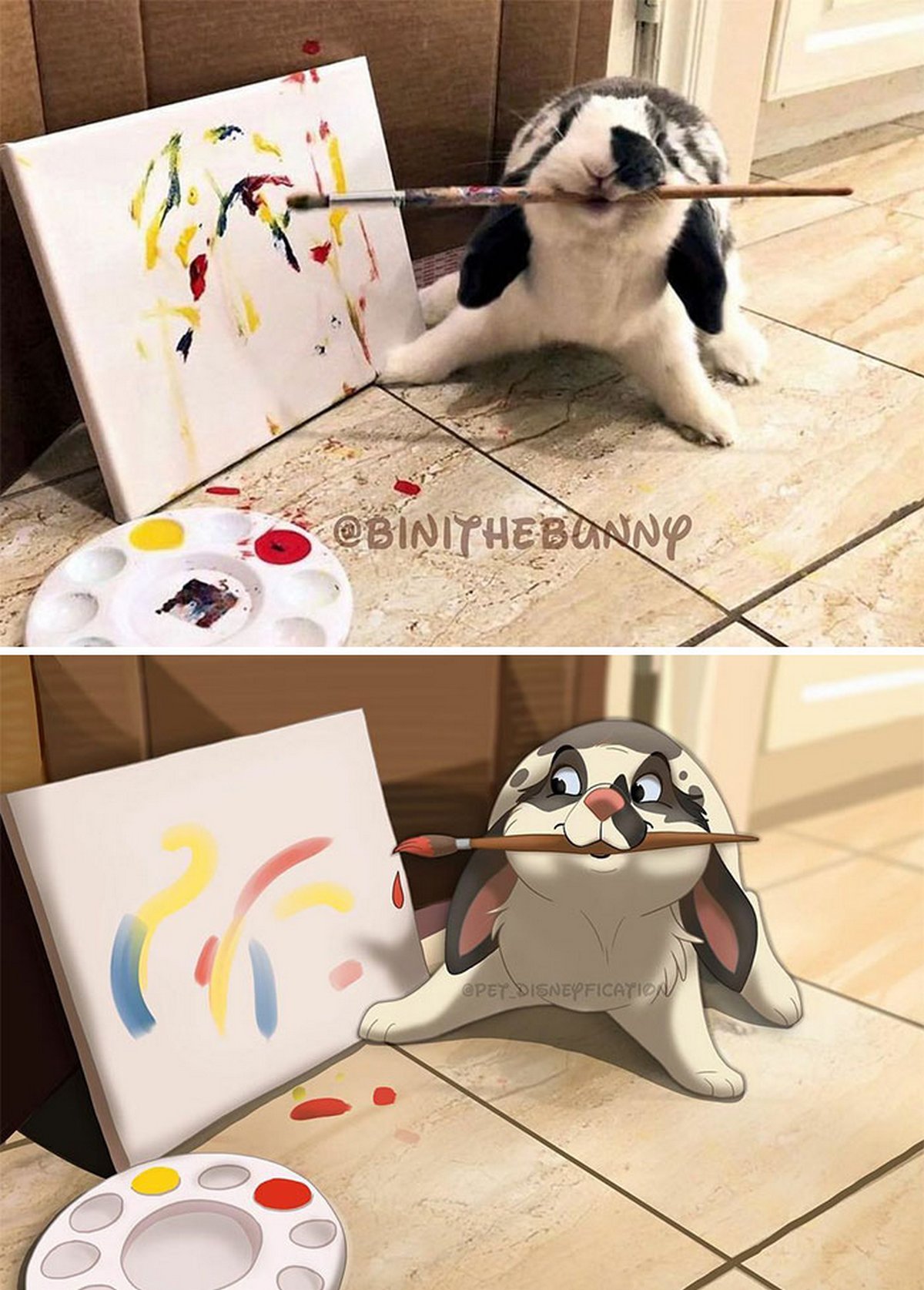 Les gens envoient des photos de leurs animaux à cette artiste et elle les transforme en personnages Disney