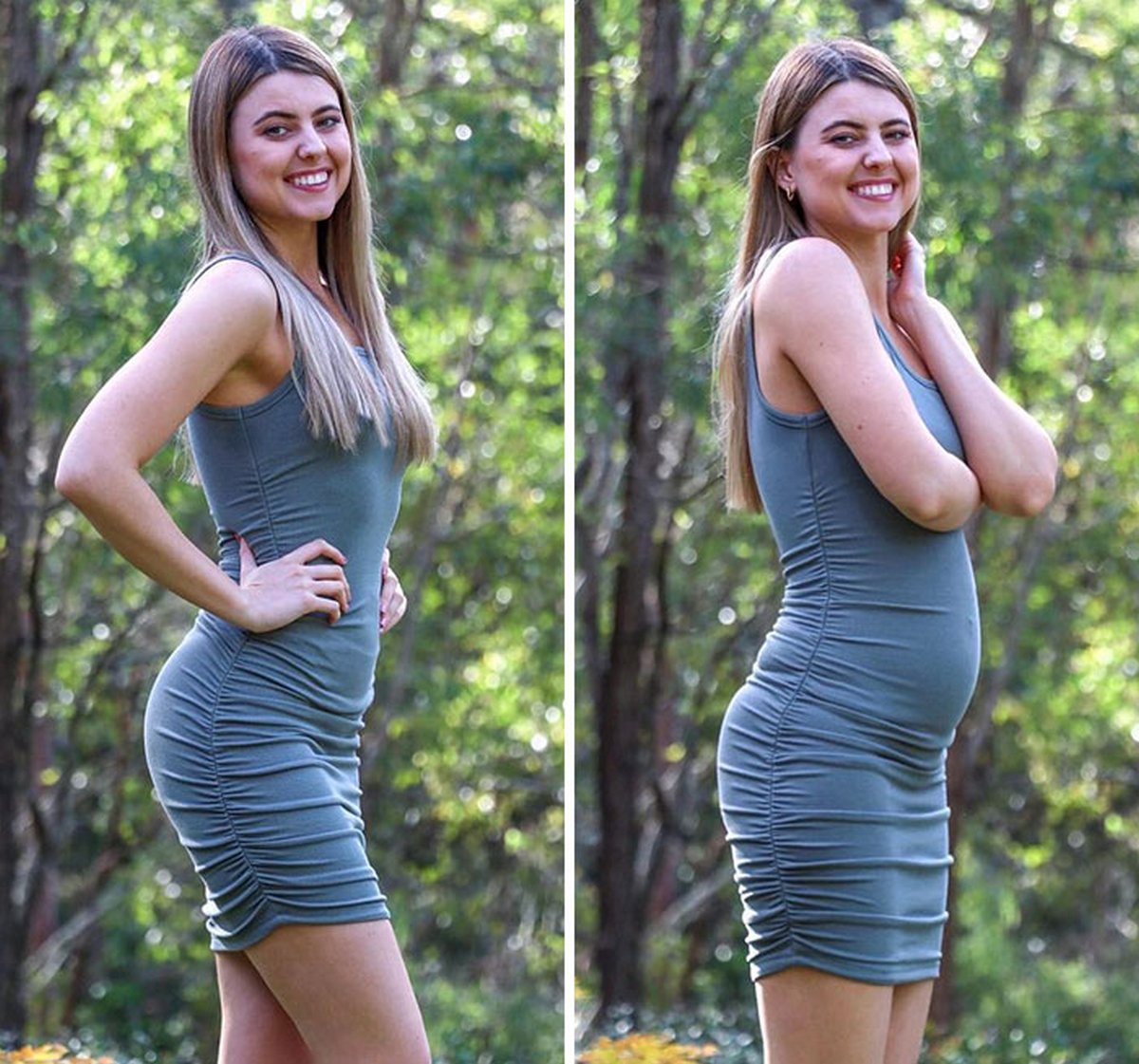 Cette femme remet en question les normes du corps irréalistes en prenant des photos côte à côte d’elle-même