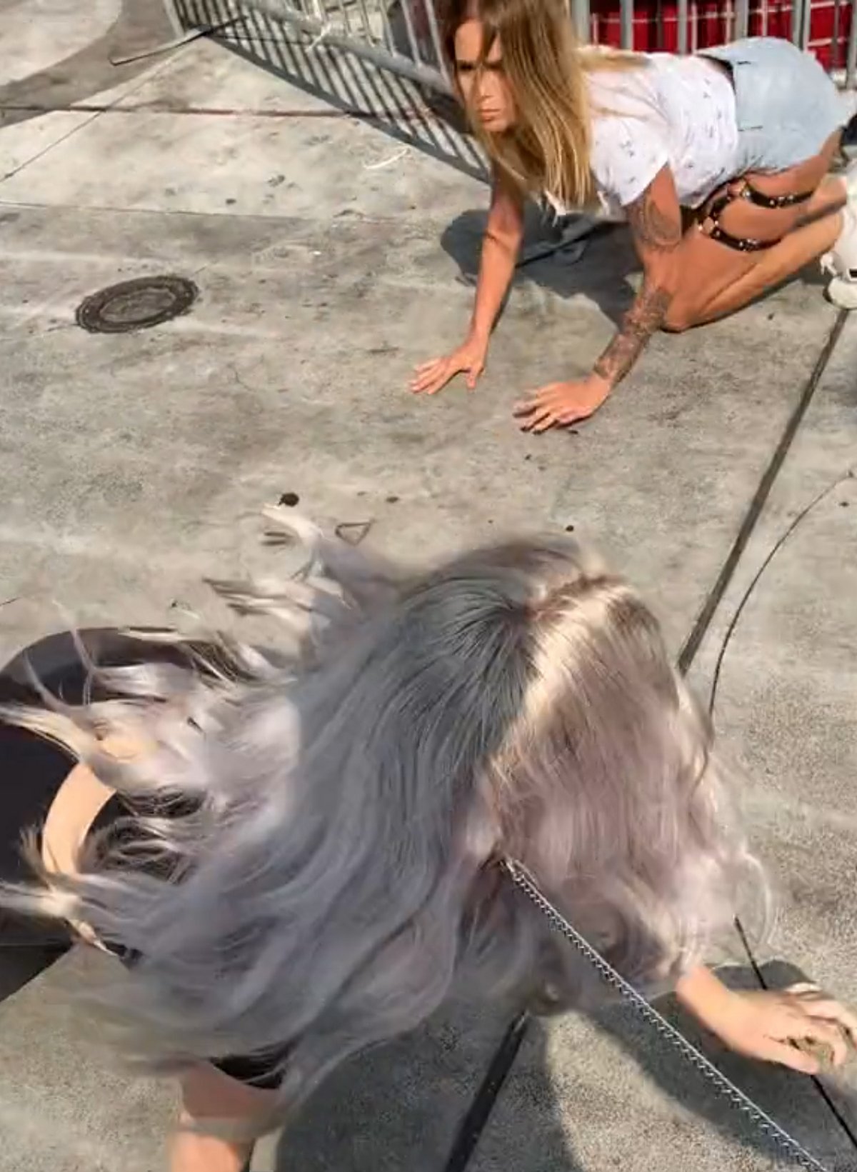 Cette femme qui a quitté son emploi pour vivre comme un chiot se bat avec une autre « chienne » dans la rue